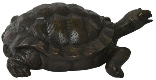 Casa Padrino Luxus Deko Skulptur Schildkr�te Bronze 47 x 40 x H. 16 cm - Bronze Deko Skulptur - Bronze Deko Figur - Schreibtisch Deko - Wohnzimmer Deko - Luxus Qualit�t