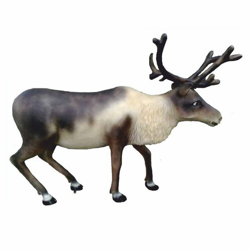 Casa Padrino XXL Garten Deko Skulptur Rentier 200 cm - Weihnachts Deko Figur