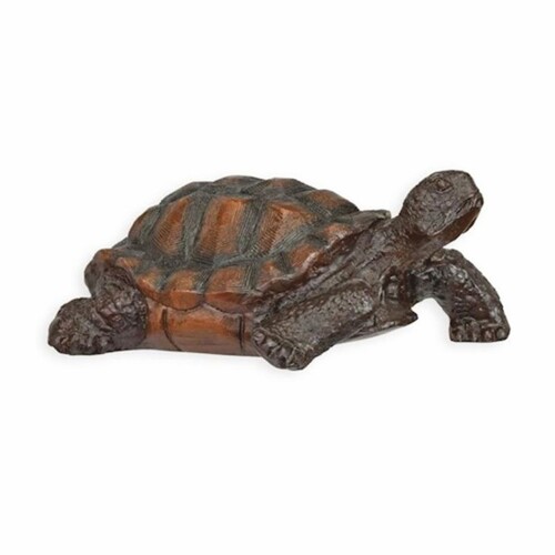 Casa Padrino Bronze Deko Skulptur Schildkr�te 28,5 cm - Deko Figur