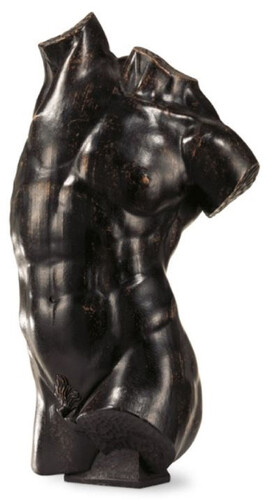 Casa Padrino Luxus Deko Torso Antik Schwarz H. 63 cm - Made in Italy