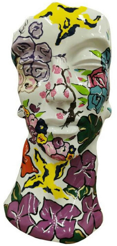 Casa Padrino Luxus Designer Deko B�ste Mehrfarbig H. 70 cm - Abstrakte Deko Skulptur B�ste - Wohnzimmer Deko Figur B�ste - Garten Deko Figur B�ste - Luxus Deko B�sten - Abstrakte Designer B�sten