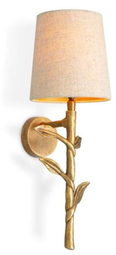 Casa Padrino Luxus Wandleuchte Vintage Messing / Creme H. 46 cm