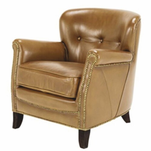 Casa Padrino Luxus Leder Sessel Braun / Schwarz - Echtleder Wohnzimmer Mbel