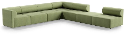 Casa Padrino Luxus Ecksofa Gr�n 360 x 360 cm - Modulares Wohnzimmer Sofa - Luxus Wohnzimmer M�bel