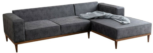 Casa Padrino Luxus Ecksofa Grau / Braun 265 x 180 x H. 70 cm - Elegantes Wohnzimmer Sofa - Luxus M�bel