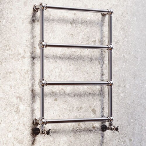 Casa Padrino Luxus Messing Handtuchw�rmer Silber H. 79,7 cm - Made in Italy