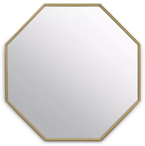 Casa Padrino Luxus Edelstahl Wandspiegel Messing 97 x 4 x H. 90 cm - Wohnzimmer Spiegel - Schlafzimmer Spiegel - Garderoben Spiegel - Luxus M�bel - Luxus Einrichtung