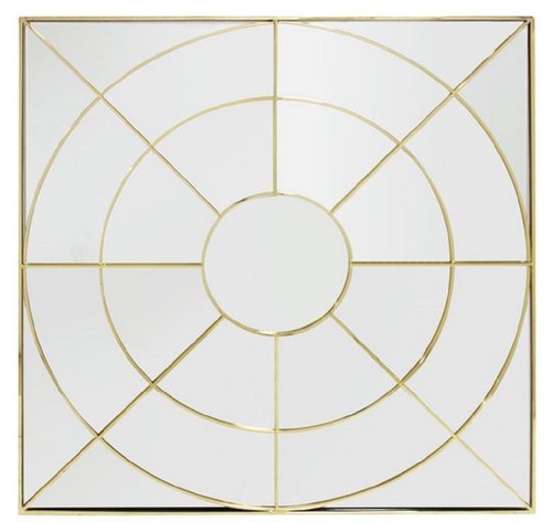 Casa Padrino Luxus Wandspiegel Gold 102 x H. 102 cm - Edelstahl Spiegel - Luxus M�bel