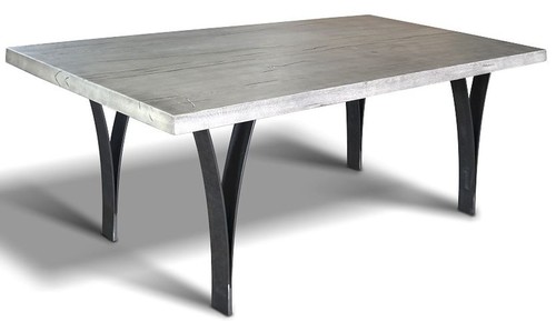 Casa Padrino Luxus Esstisch - Verschiedene Farben & Gr��en - K�chentisch mit massiver Eichenholz Tischplatte und Metallbeinen - Rustikale Esszimmer M�bel