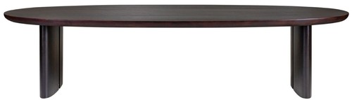 Casa Padrino Luxus Eukalyptusfurnier Esstisch Dunkelbraun - Verschiedene Gr��en - Ovaler K�chentisch - Massivholz Esszimmertisch - Luxus Esszimmerm�bel