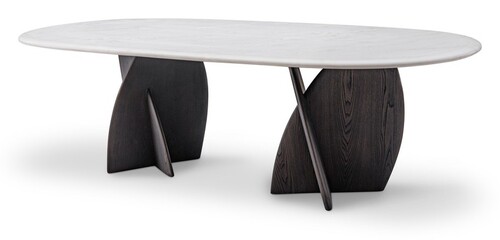 Casa Padrino Luxus Esstisch Grau 260 x 110 x H. 76 cm - Esstisch mit Travertin - Moderne Esszimmer M�bel - Luxus Qualit�t