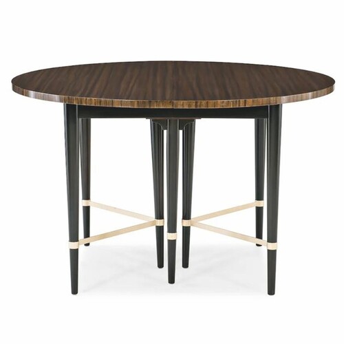 Casa Padrino Luxus Esstisch Dunkelbraun / Schwarz 122-182 cm - Ausziehbar