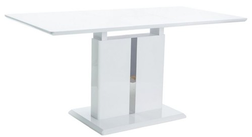 Casa Padrino Designer Esstisch Wei� 110-150 x 75 x H. 76 cm - Ausziehbarer K�chentisch - Designer Esszimmer M�bel