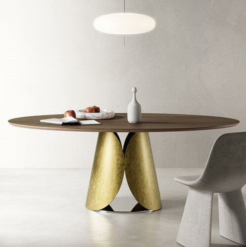 Casa Padrino Luxus Esstisch Braun / Gold / Silber 200 cm - Made in Italy