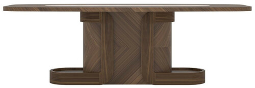 Casa Padrino Luxus Esstisch Braun / Beige 240 x 100 x H. 80 cm - Massivholz Esszimmertisch mit Marmorplatte - Esszimmer M�bel - Luxus M�bel - Luxus Esszimmer Einrichtung