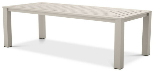 Casa Padrino Luxus Esstisch Sandfarben 240 x 105 x H. 74,5 cm - Wetterbest�ndiger Aluminium Tisch - Garten Tisch - Terrassen Tisch - Garten M�bel - Terrassen M�bel - Luxus Qualit�t