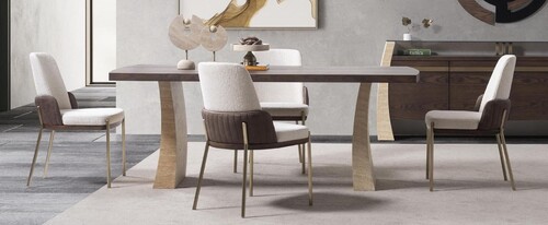 Casa Padrino Luxus Esszimmer Set - 1 Luxus Esstisch und 6 Luxus Esszimmer St�hle