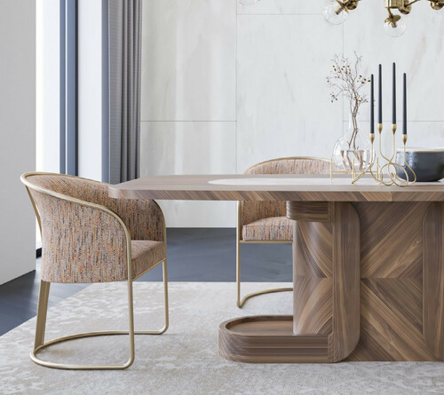 Casa Padrino Luxus Esszimmer Stuhl 8er Set Grau / Orange / Messing 60 x 63 x H. 82 cm - Esszimmer M�bel - Restaurant M�bel - Hotel M�bel - Luxus M�bel - Luxus Kollektion