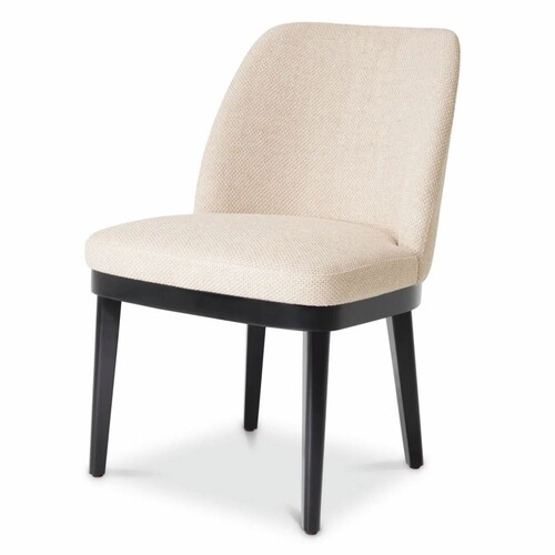 Casa Padrino Luxus Esszimmer Stuhl Naturfarben / Schwarz H. 79 cm - Esszimmer M�bel