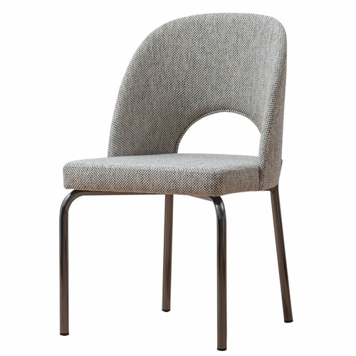 Casa Padrino Luxus Esszimmer Stuhl Grau / Schwarz H. 87 cm - Esszimmer M�bel