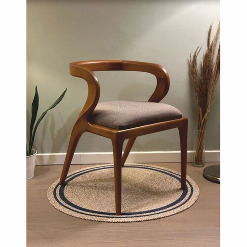 Casa Padrino Luxus Esszimmer Stuhl mit Armlehnen Grau / Braun - Hotel & Restaurant Mbel