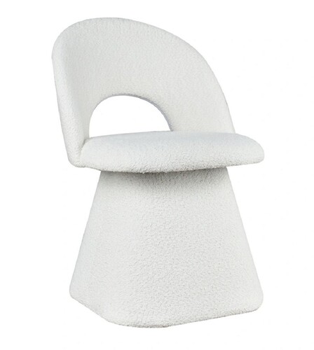 Casa Padrino Luxus Esszimmer Stuhl mit gebogener R�ckenlehne Wei� H. 79 cm - Esszimmer M�bel