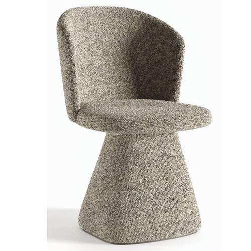 Casa Padrino Luxus Esszimmer Stuhl mit gebogener R�ckenlehne Grau H. 84 cm - Esszimmer M�bel