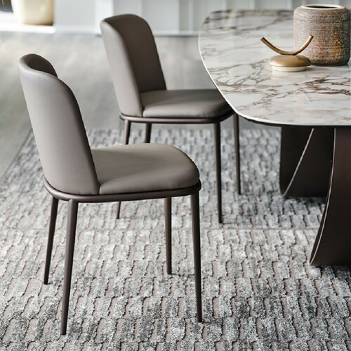 Casa Padrino Luxus Esszimmerstuhl 8er Set Grau / Titanfarben - Luxus Esszimmer & Restaurant M�bel - Luxus Qualit�t - Made in Italy