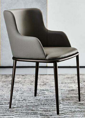 Casa Padrino Luxus Esszimmerstuhl 8er Set Grau / Schwarz - Luxus Esszimmer & Restaurant M�bel - Luxus Qualit�t - Made in Italy