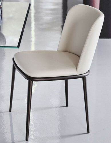 Casa Padrino Luxus Esszimmerstuhl 8er Set Cremefarben / Schwarz - Luxus Esszimmer & Restaurant M�bel - Luxus Qualit�t - Made in Italy