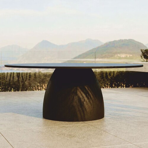 Casa Padrino Luxus Garten Esstisch Matt Braun  200 cm - Luxus Garten M�bel