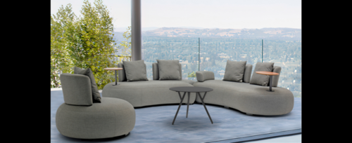 Casa Padrino Luxus Garten Lounge Set Anthrazit 3-teilig 210 x 90 x H. 78 cm - Wetterfest und hochwertig verarbeitet - Moderne Garten M�bel - Luxus Qualit�t