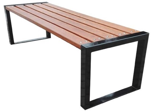 Casa Padrino Luxus Gartenbank Braun / Schwarz 180 x 47 x H. 45 cm Sitzbank Parkbank Gartenm�bel Bank Garten