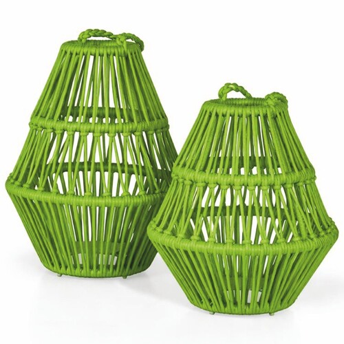 Casa Padrino Luxus Gartenlaternen Set Gr�n - Garten & Terrassen Deko Accessoires