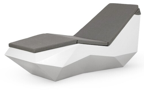 Casa Padrino Luxus Gartenliege Matt Wei� / Dunkelgrau 192 cm