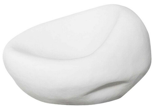 Casa Padrino Designer Gartensessel Matt Wei� 100 x 110 x H. 70 cm - Wetterbest�ndiger Garten Terrassen Sessel - Hotel M�bel - Luxus Qualit�t