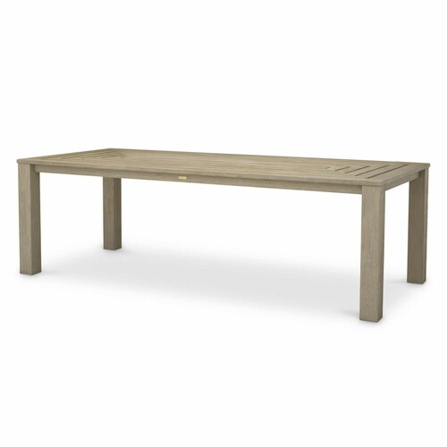 Casa Padrino Luxus Gartentisch Grau 240 cm - Teakholz Garten Esstisch - Garten M�bel