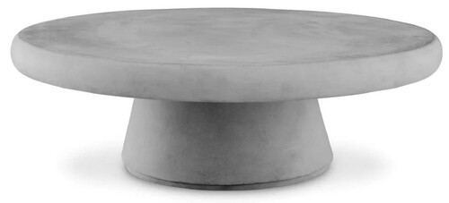 Casa Padrino Luxus Gartentisch Grau  100 x H. 32 cm - Runder Garten Couchtisch aus glasfaserverst�rktem Beton - Garten & Terrassen M�bel - Luxus Qualit�t