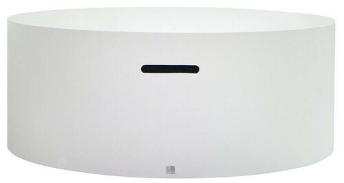 Casa Padrino Luxus Gartentisch Matt Wei�  100 x H. 40 cm - Runder Wetterbest�ndiger Couchtisch - Garten Terrassen Tisch M�bel - Luxus Kollektion