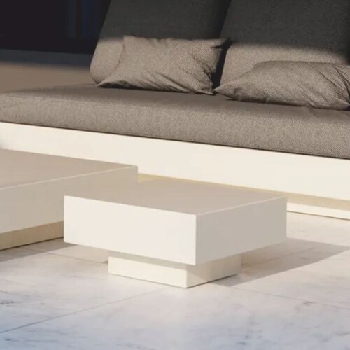 Casa Padrino Luxus Garten Beistelltisch Matt Wei� 50 cm - Hotel & Garten M�bel