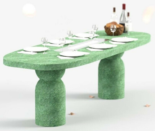 Casa Padrino Luxus Esstisch mit Bioethanol Kamin 240 x 110 x H. 75 cm - Verschiedene Farben - Esszimmertisch - Gartentisch - Esszimmer M�bel - Garten M�bel - Luxus M�bel - Luxus Einrichtung 