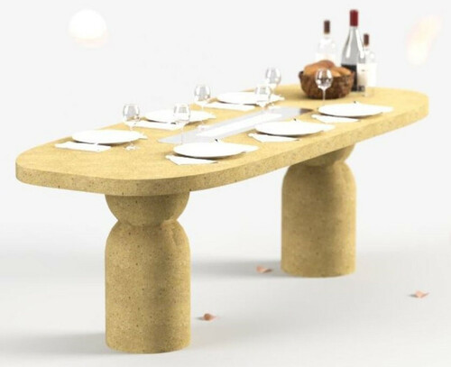 Casa Padrino Luxus Esstisch mit Bioethanol Kamin 240 x 110 x H. 75 cm - Verschiedene Farben - Esszimmertisch - Gartentisch - Esszimmer M�bel - Garten M�bel - Luxus M�bel - Luxus Einrichtung 