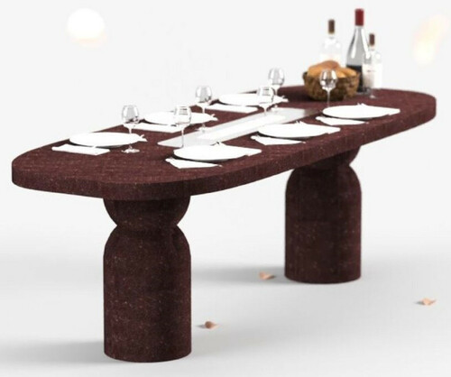 Casa Padrino Luxus Esstisch mit Bioethanol Kamin 240 x 110 x H. 75 cm - Verschiedene Farben - Esszimmertisch - Gartentisch - Esszimmer M�bel - Garten M�bel - Luxus M�bel - Luxus Einrichtung 