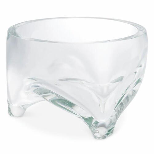 Casa Padrino Luxus Glas Sch�ssel  25 x H. 16 cm - Runde Deko Sch�ssel aus mundgeblasenem Glas - Deko Accessoires - Luxus Qualit�t