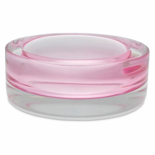 Casa Padrino Luxus Glasschale Hellrosa  20 x H. 11 cm - Deko Schale aus mundgeblasenem Glas - Luxus Deko Accessoires