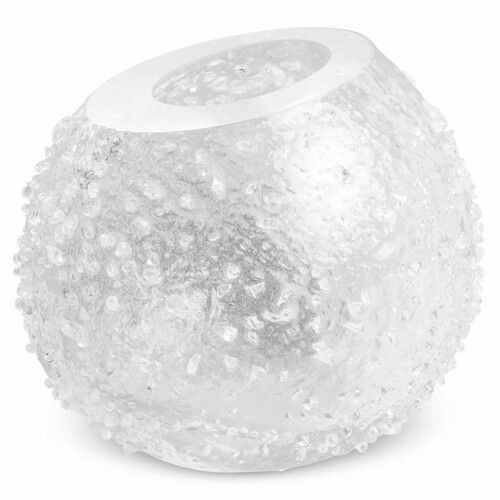 Casa Padrino Luxus Glas Vase  26 x H. 24 cm - Mundgeblasene Blumenvase - Deko Blumenvase - Deko Accessoires - Deko Glas Vasen - Luxus Accessoires