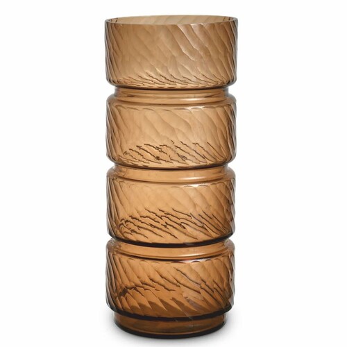 Casa Padrino Luxus Glas Vase Kupfer H. 48 cm - Luxus Deko Accessoires