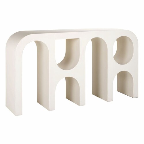 Casa Padrino Luxus Konsole Wei� 150 x 35 x H. 80 cm - Luxus Wohnzimmer M�bel