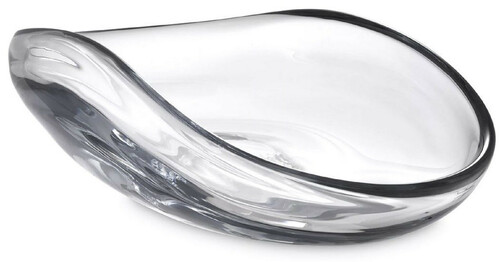 Casa Padrino Luxus Glasschale 42 x 28 x H. 12,5 cm - Mundgeblasene Deko Glas Obstschale - Glas Deko Accessoirs - Luxus Kollektion