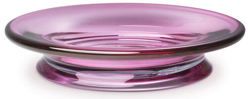 Casa Padrino Luxus Glasschale Pink  30 x H. 7 cm - Runde Obstschale - Deko Schale aus mundgeblasenem Glas - Luxus Kollektion